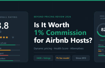 Beyond Pricing review 2026 — ratings dashboard showing overall score of 3.8 out of 5 for Airbnb hosts