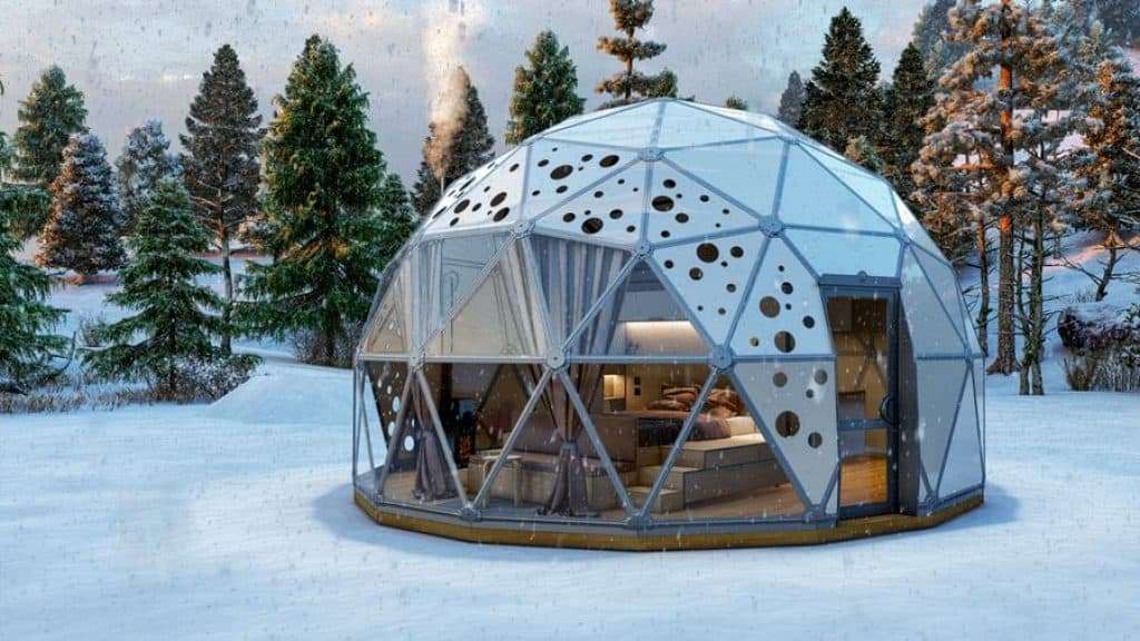 Ekodome Terra 22ft geodesic dome kit for Airbnb glamping rental